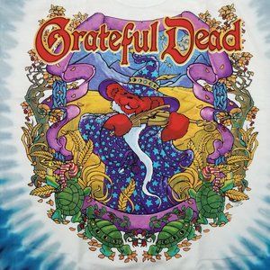 Grateful Dead Terrapin Moon Tie Dye Licensed Concert Tour Band Merch T-Shirt